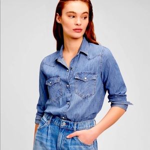Gap Chambray western style button up